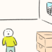 引っ越ししてる人のイラスト